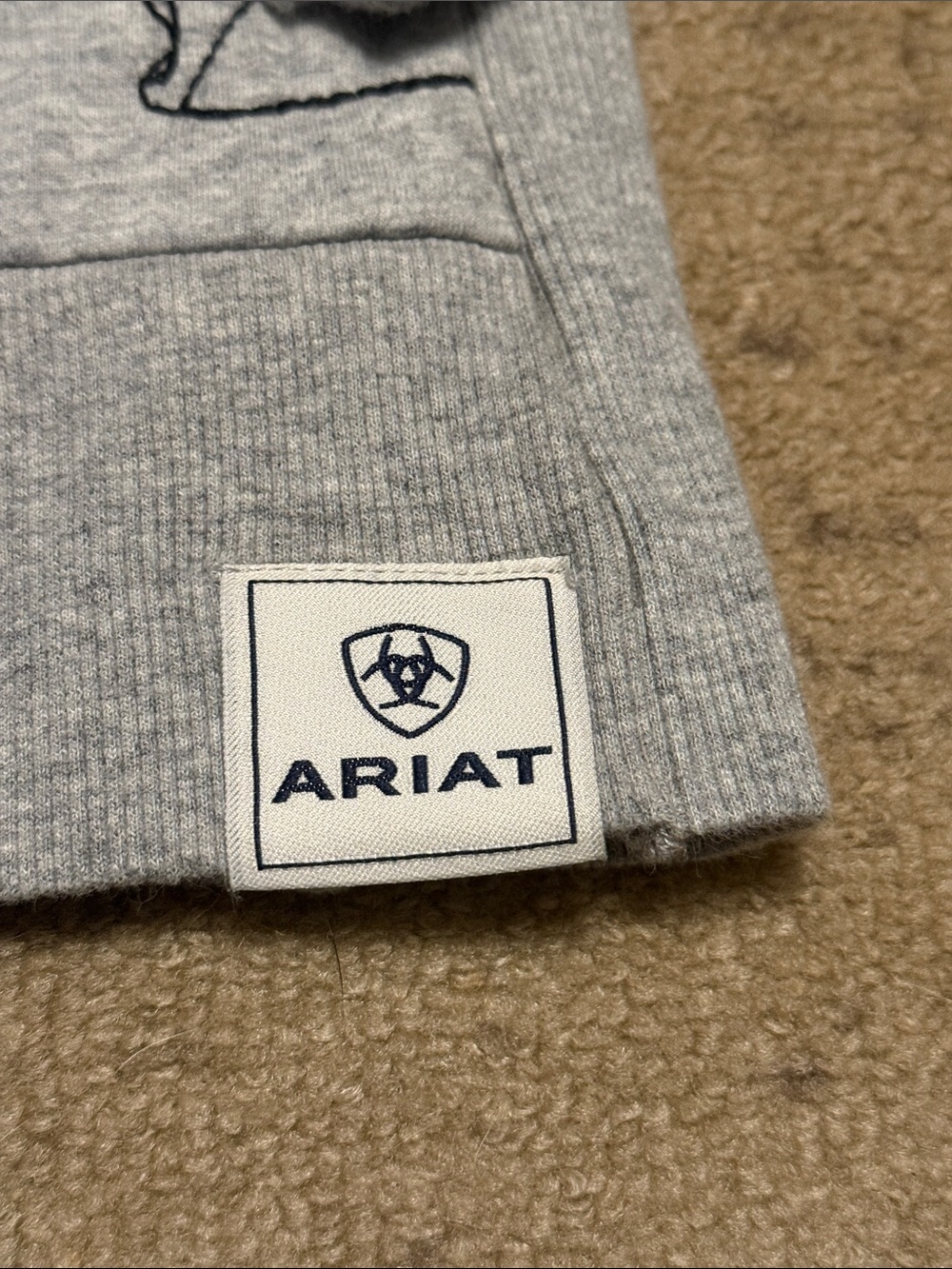 Ariat Light Gray Horse-Print Crewneck Sweatshirt - Picture 4 of 7